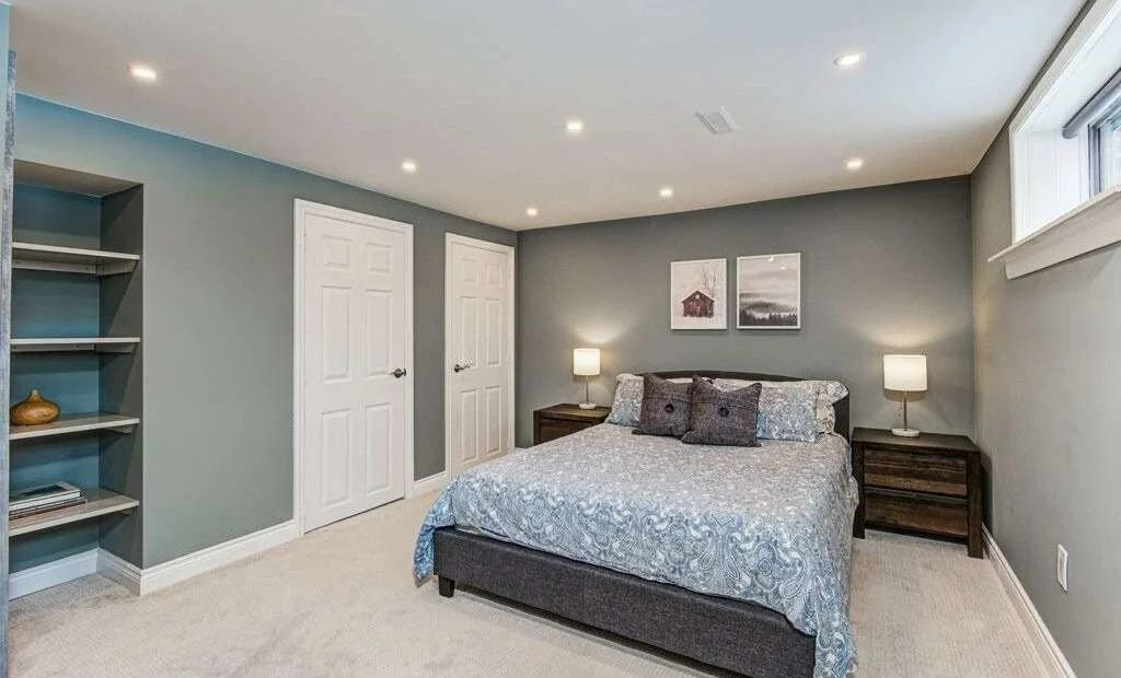 bedroom renovation in light blue